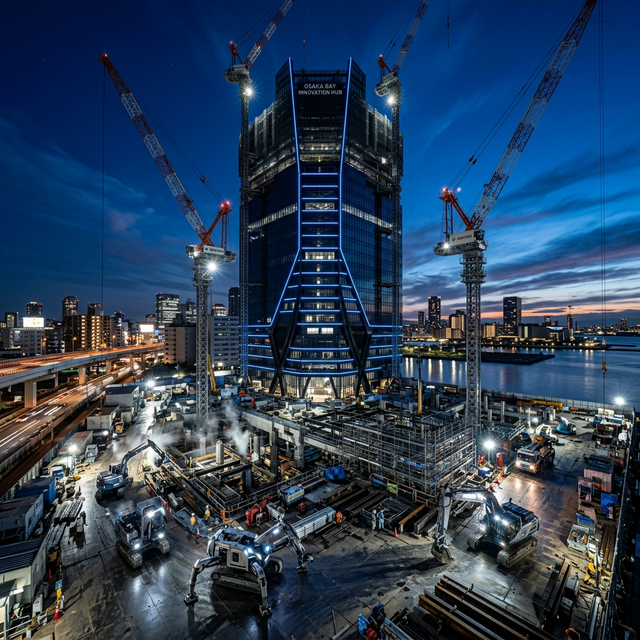 大阪湾岸 スマートオフィスビル建設
